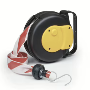 Enrouleur automatique Barrière ABS – Ruban rouge et blanc – 16m