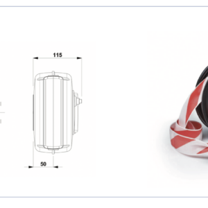 Enrouleur automatique Barrière ABS – Ruban rouge et blanc – 16m