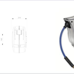 Enrouleur automatique Série 140 ALU – Tambour aluminium – 16 m – Ø 10 mm – 15 bars