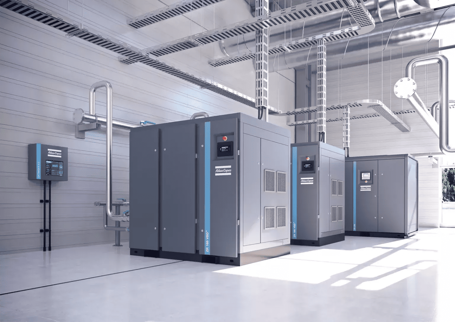 installation de compresseurs d'air industriels